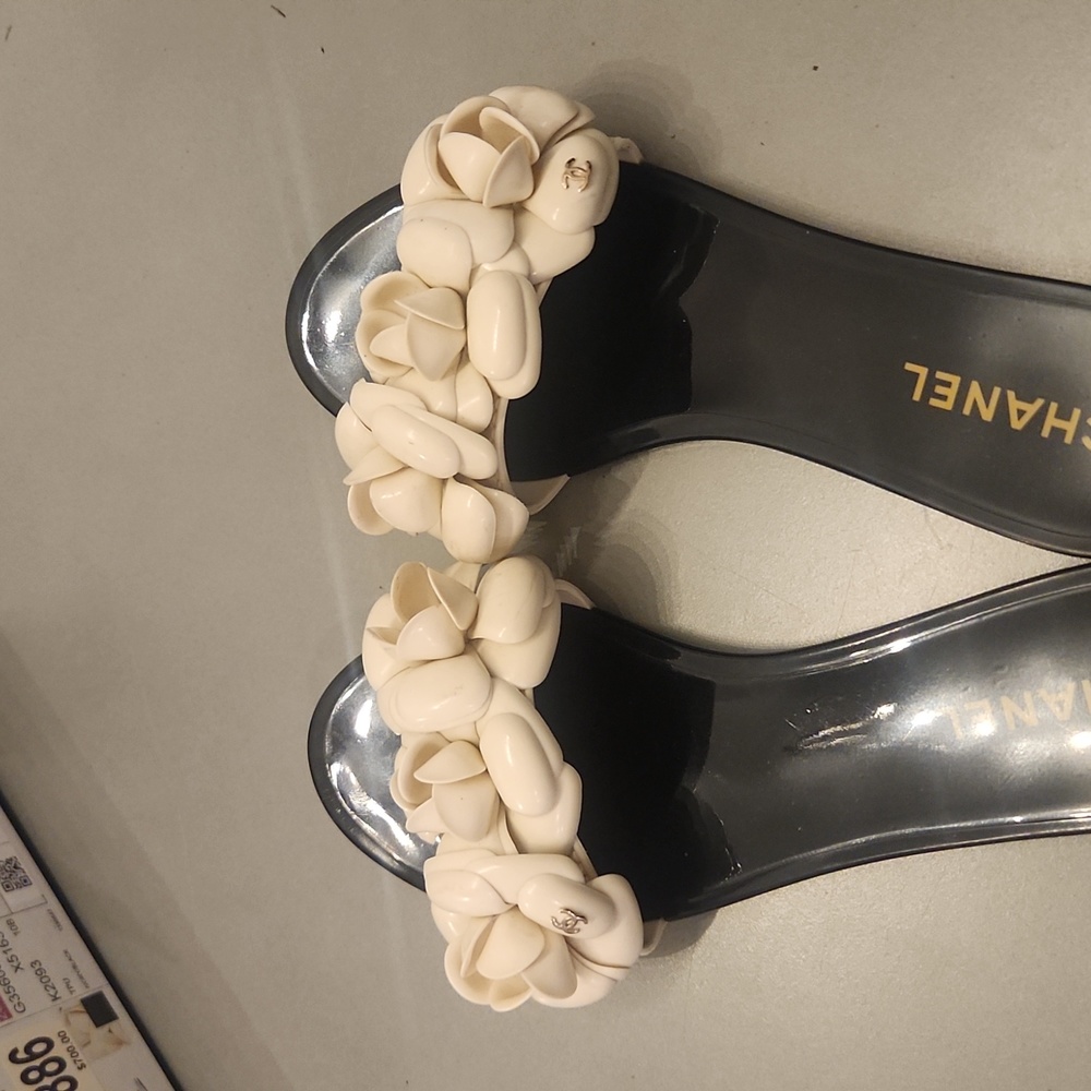 Chanel rubber slides with flower 37 - Picture 7 of 17